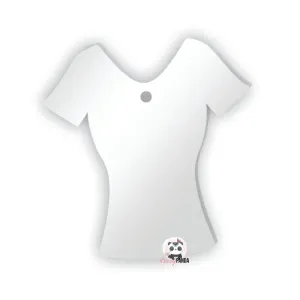 Acrylic Blank Clear Ladies V-Neck Shirt 85x55x1.5mm