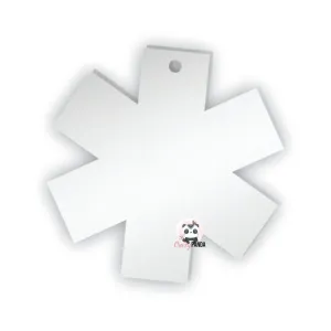 Acrylic Blank Clear Medic Alert 55x54x3mm