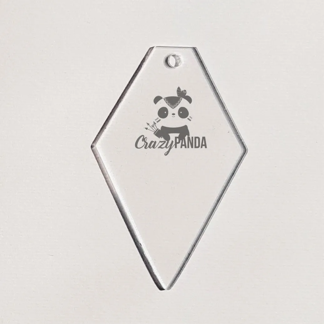 Acrylic Blank Clear Pendulum 65x40 ~ 3mm