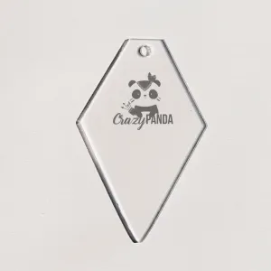 Acrylic Blank Clear Pendulum 65x40 ~ 3mm