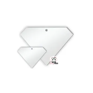 Acrylic Blank Clear Superhero Badge (Sizes) ~ 1.5mm
