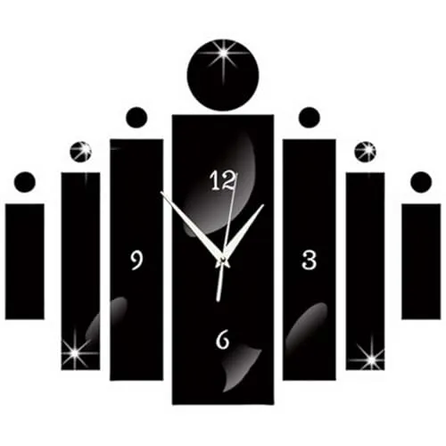 Acrylic Reverse Frameless Creative Wall Clock Design for Living Room, Bedroom Wall, Home and Office