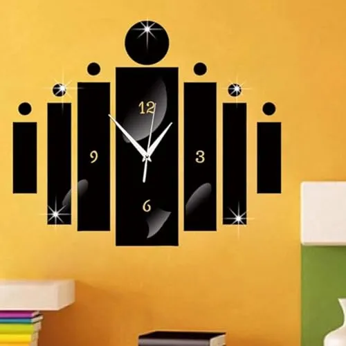 Acrylic Reverse Frameless Creative Wall Clock Design for Living Room, Bedroom Wall, Home and Office