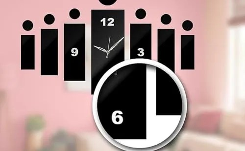 Acrylic Reverse Frameless Creative Wall Clock Design for Living Room, Bedroom Wall, Home and Office
