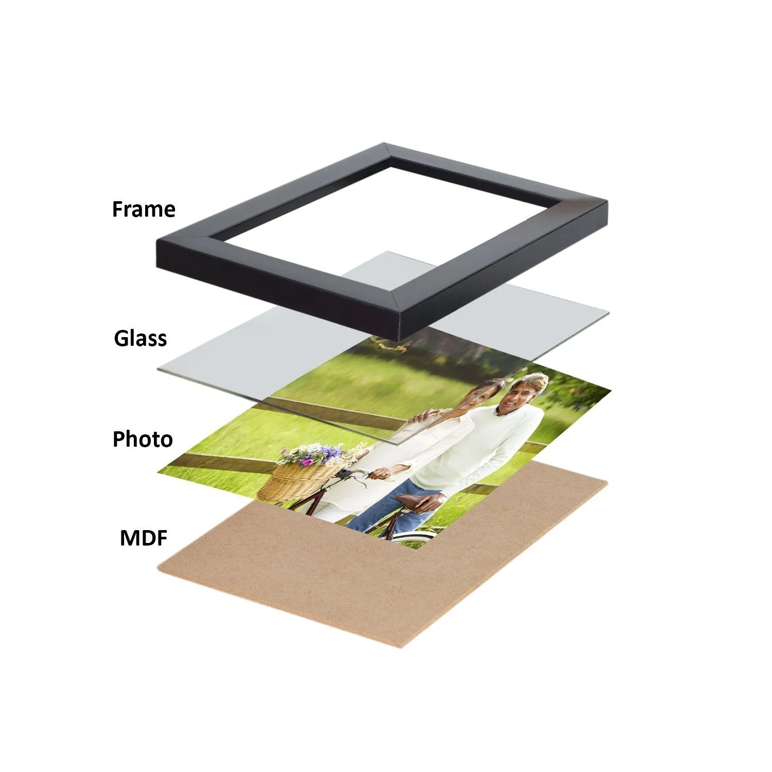 AG Crafts� Wall 11 Collage Photo Frames Black (Black), Glass, Rectangular