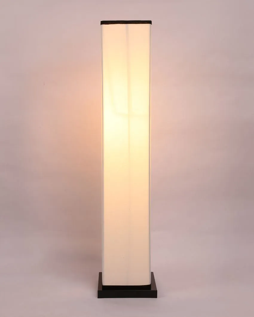 Ageless Design Multicolor Cotton Square Wood Floor Lamp | 2.8 Feet