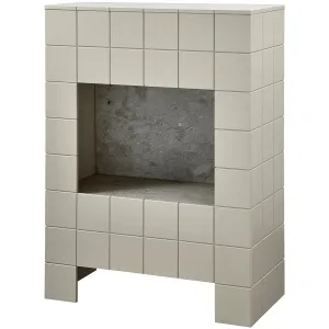 Ally Dust Pine Decor Fireplace