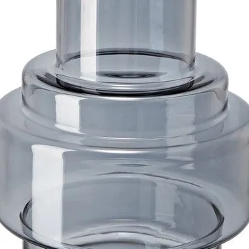 Alma 14 Inch Modern Vase, Geometric Design, Silver Luster Glass Frame By Casagear Home