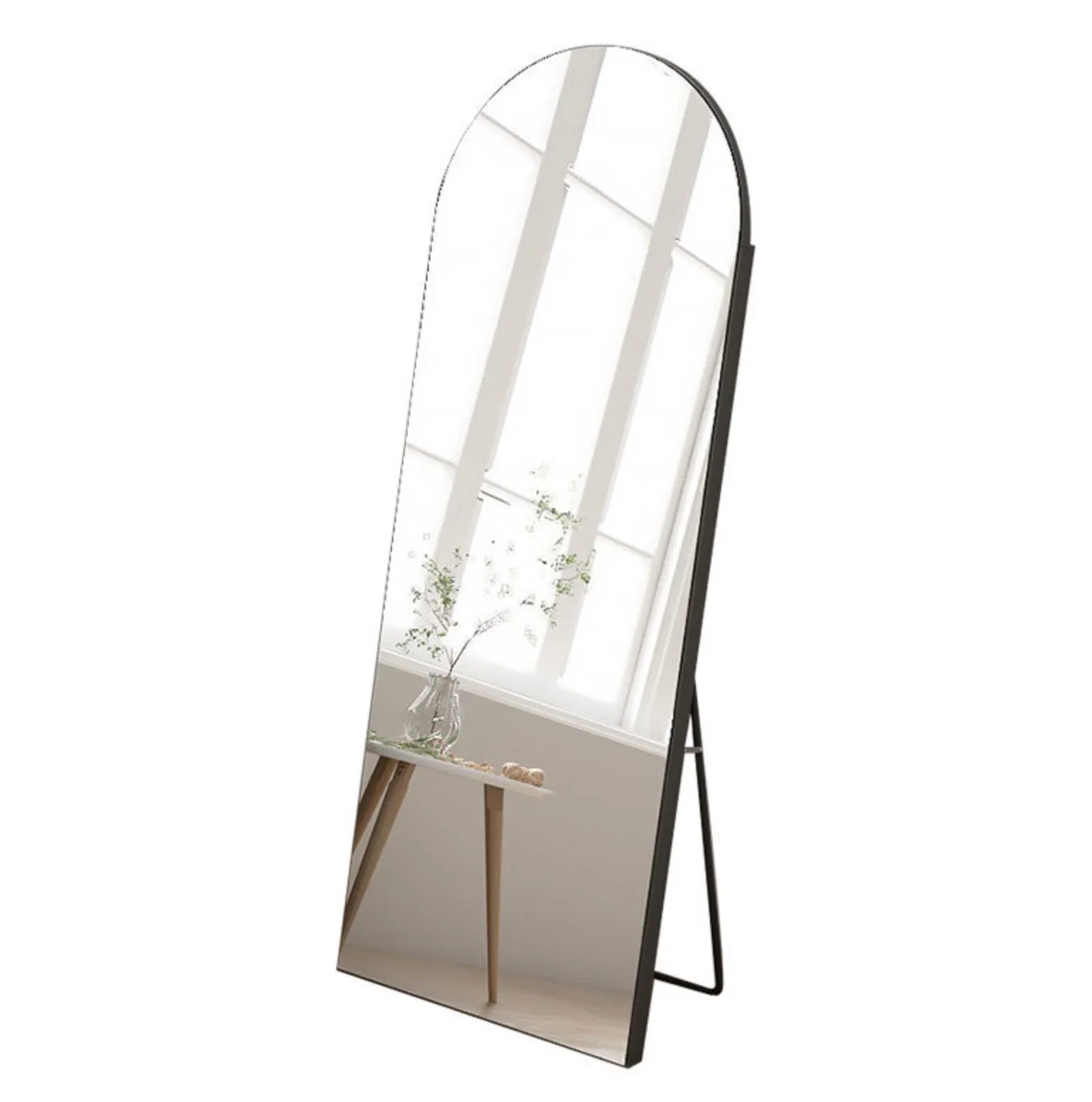 Arched Full Length Mirror With Stand 50_170cm _ Wooden