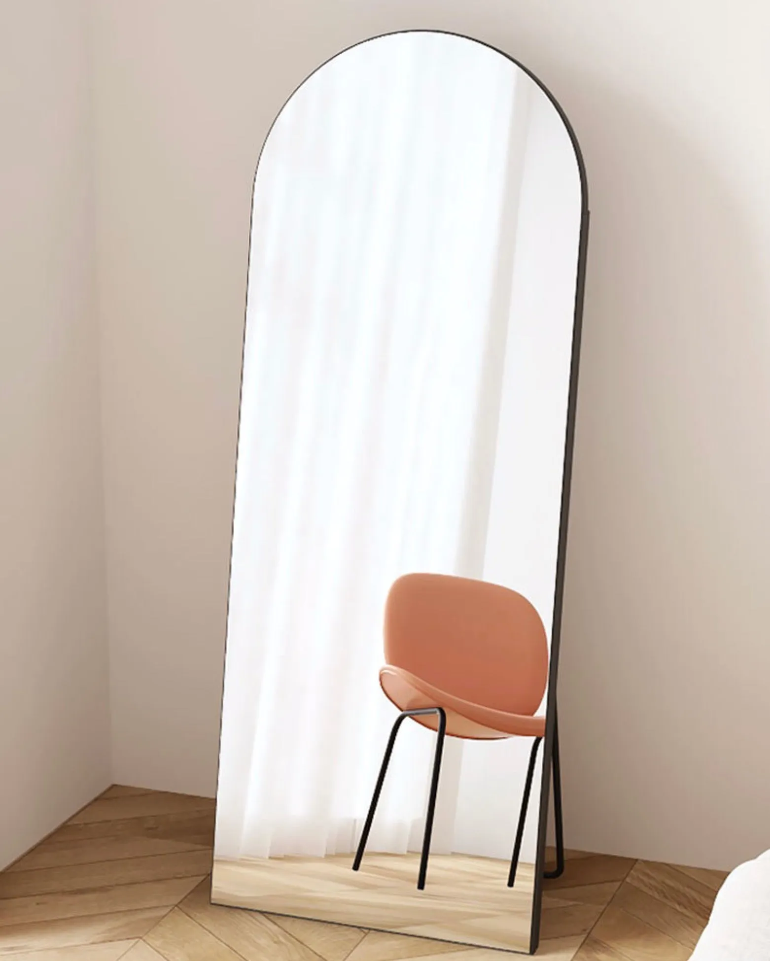 Arched Full Length Mirror With Stand 50_170cm _ Wooden