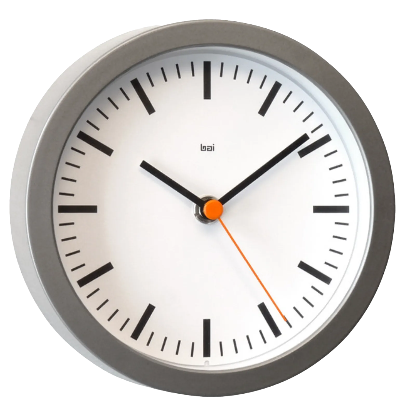 Bai Studio Wall Clock Swiss Railway White – 6"