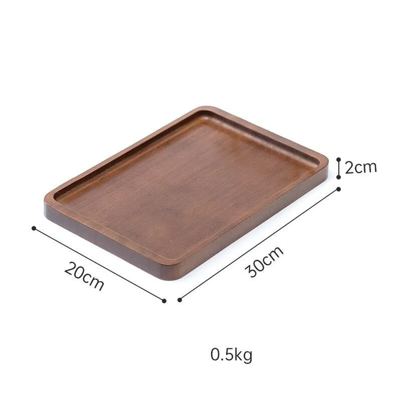 Bamboo Tray with Metal Handle