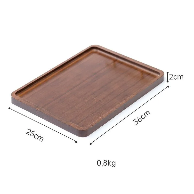 Bamboo Tray with Metal Handle