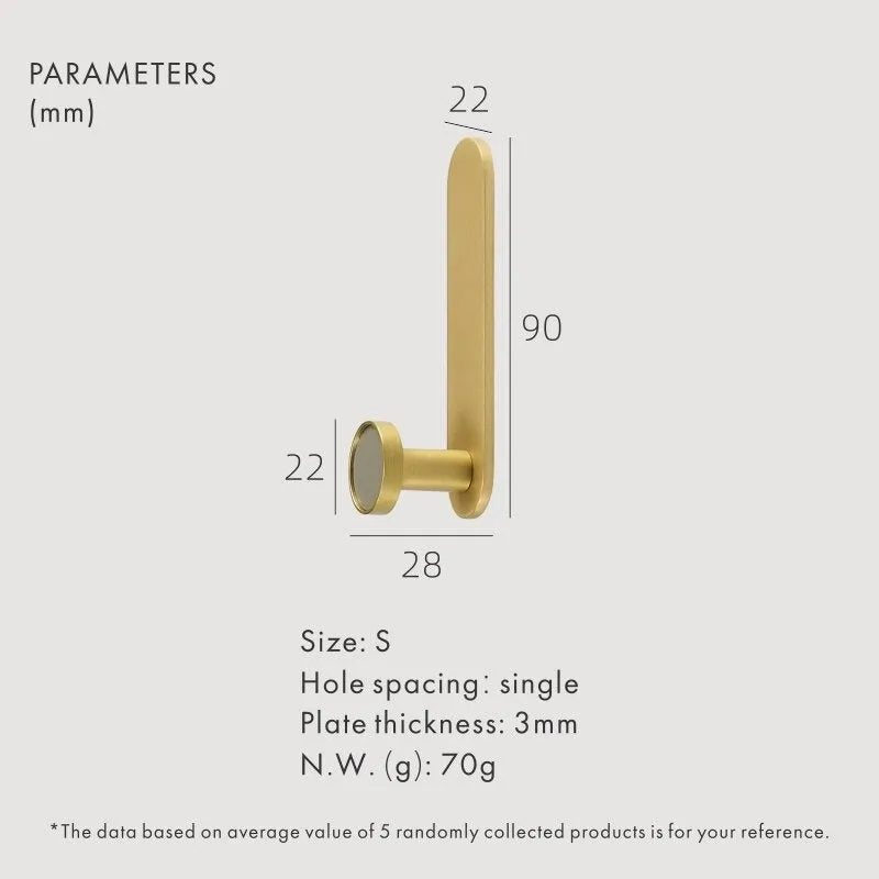 BEETHAM Solid Brass & Leather Wall Hooks