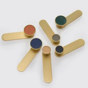 BEETHAM Solid Brass & Leather Wall Hooks