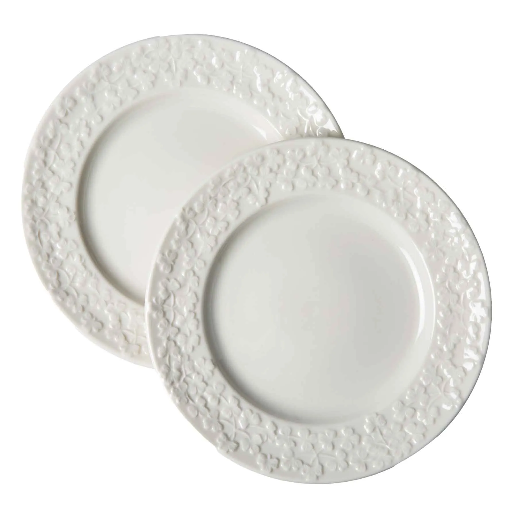 Belleek Field of Shamrocks Set of 2 Side Plates