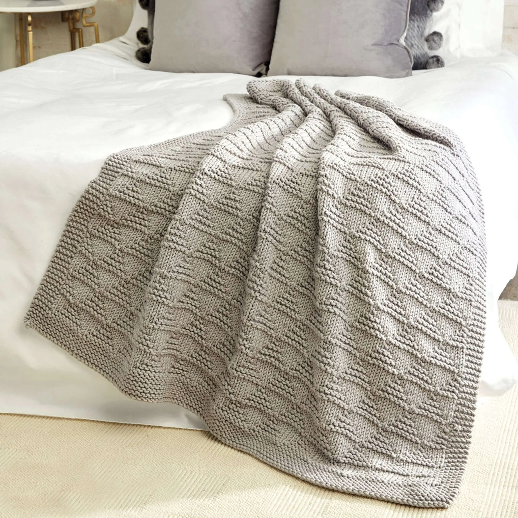 Bernat Cozy Triangles Knit Throw