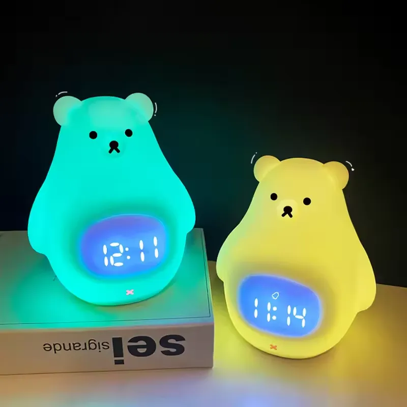Big White Bear Night Light & Alarm Clock