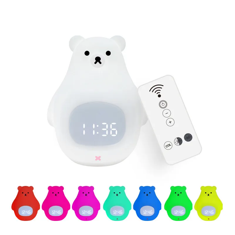 Big White Bear Night Light & Alarm Clock