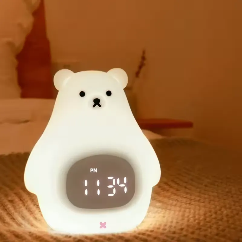 Big White Bear Night Light & Alarm Clock