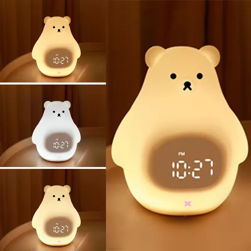 Big White Bear Night Light & Alarm Clock