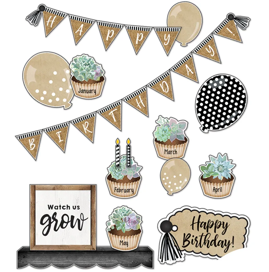 Birthday  | Classroom  Bulletin Board Set | Simply Stylish | Schoolgirl Style