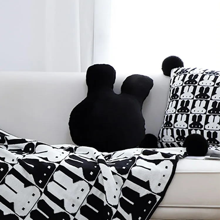 Black Rabbit Cushion