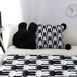 Black Rabbit Cushion
