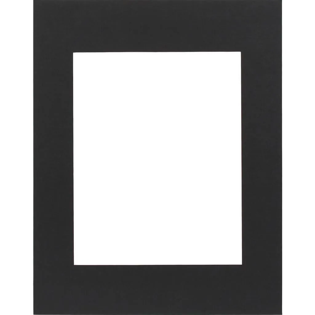 Black Rectangle Photo Mat: 11 x 14 Inches