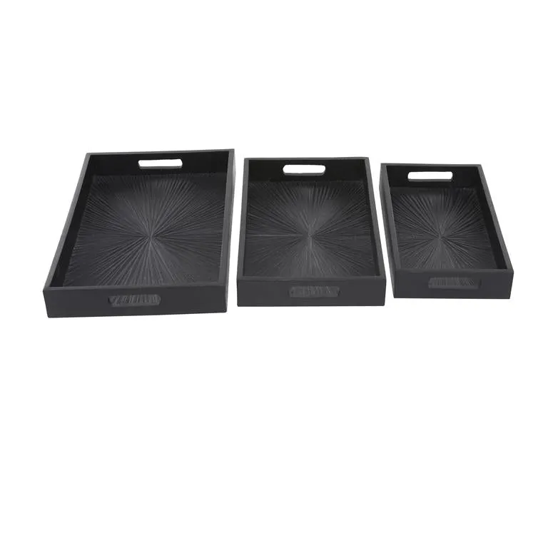 BLACK WOOD TRAY