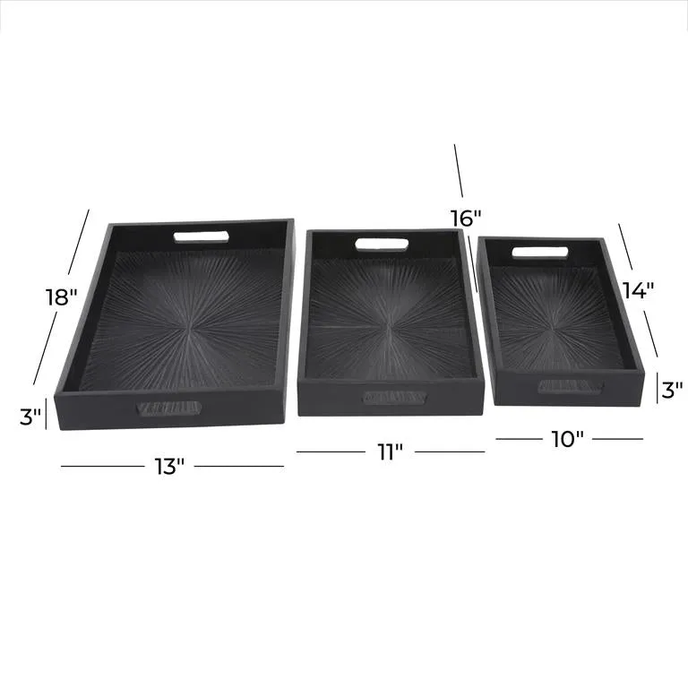 BLACK WOOD TRAY