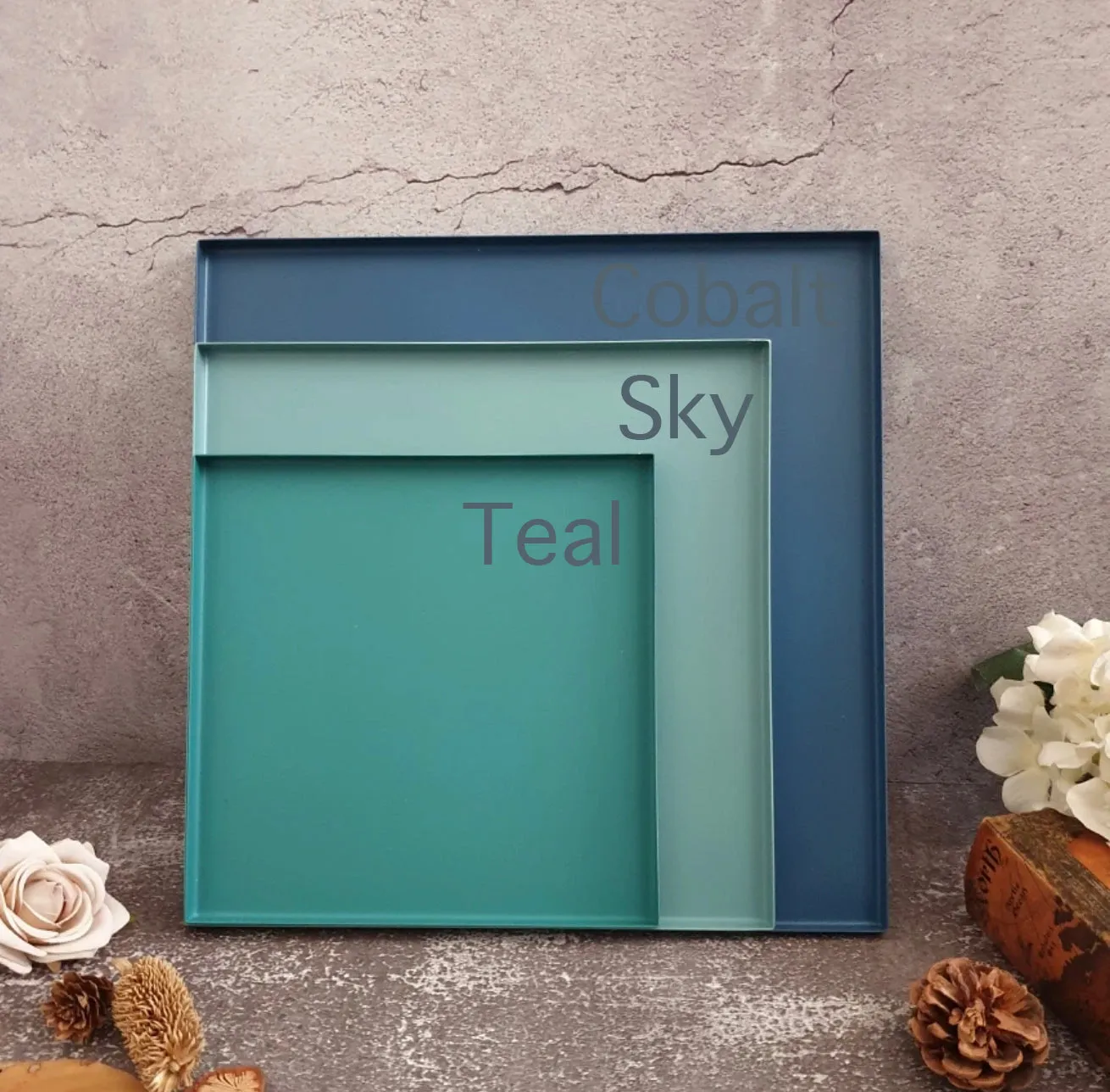 Blue Ocean Square Trays