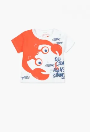 Boboli Crab Tee- Orange