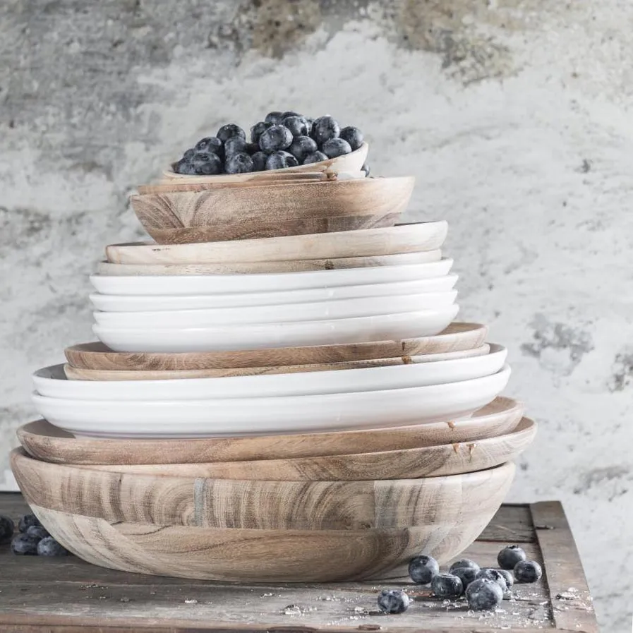Bowl Set Of Three Acacia Wood