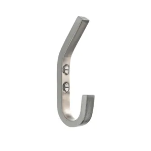 Breslin J Satin Silver Mudroom Wall Hook