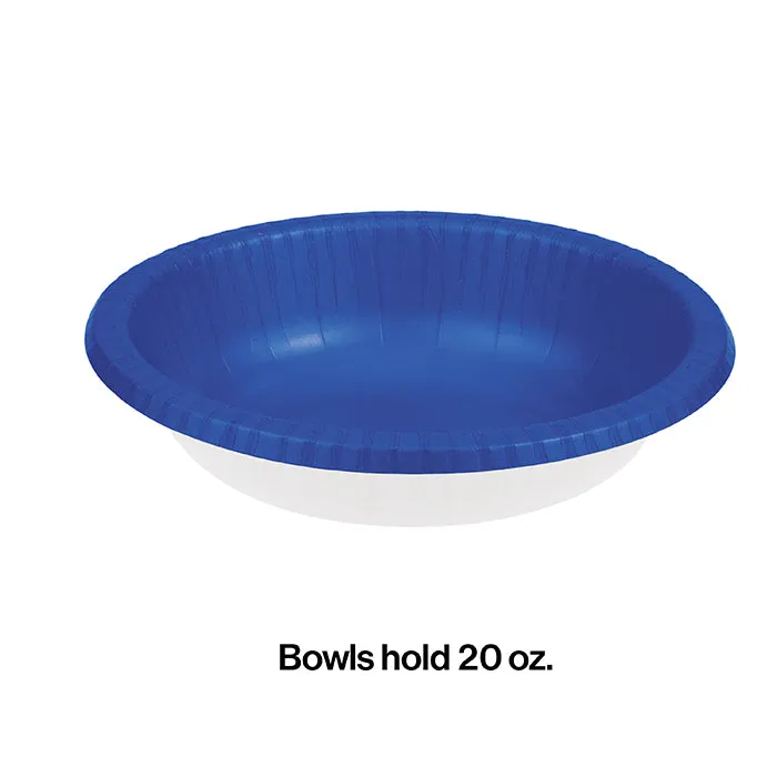 Bulk Cobalt Blue 20 oz 20 oz Paper Bowls (200 per Case)