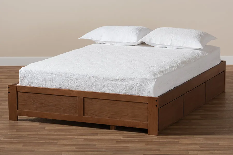 Camila Walnut 3-Drawer Platform Storage Bed (Full)