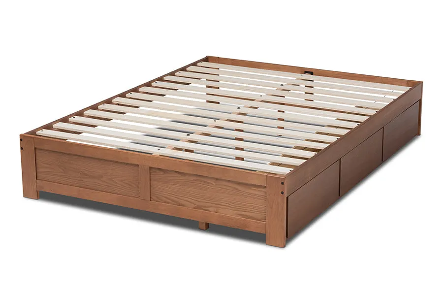 Camila Walnut 3-Drawer Platform Storage Bed (Full)
