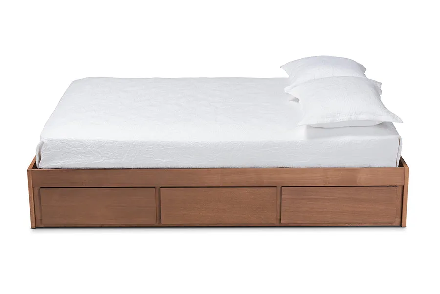 Camila Walnut 3-Drawer Platform Storage Bed (Full)