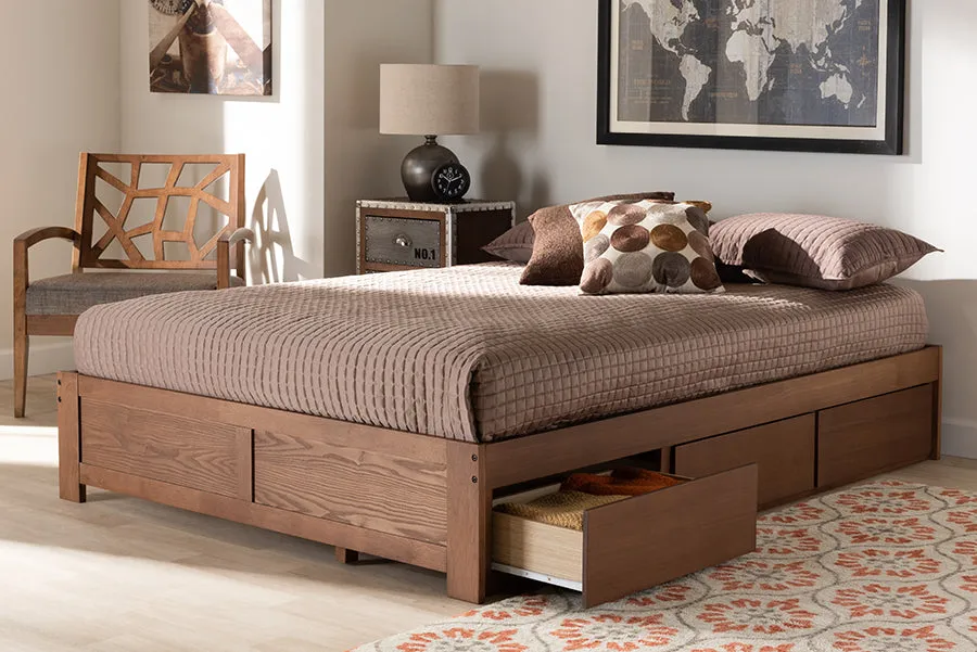 Camila Walnut 3-Drawer Platform Storage Bed (Full)