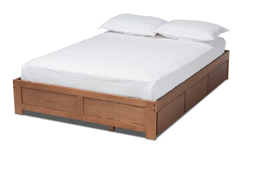 Camila Walnut 3-Drawer Platform Storage Bed (Full)