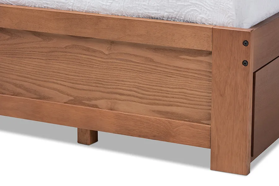 Camila Walnut 3-Drawer Platform Storage Bed (Full)