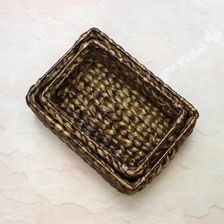 Cane Table Baskets (Set of 2)