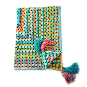 Caron Granny Rectangle Crochet Afghan