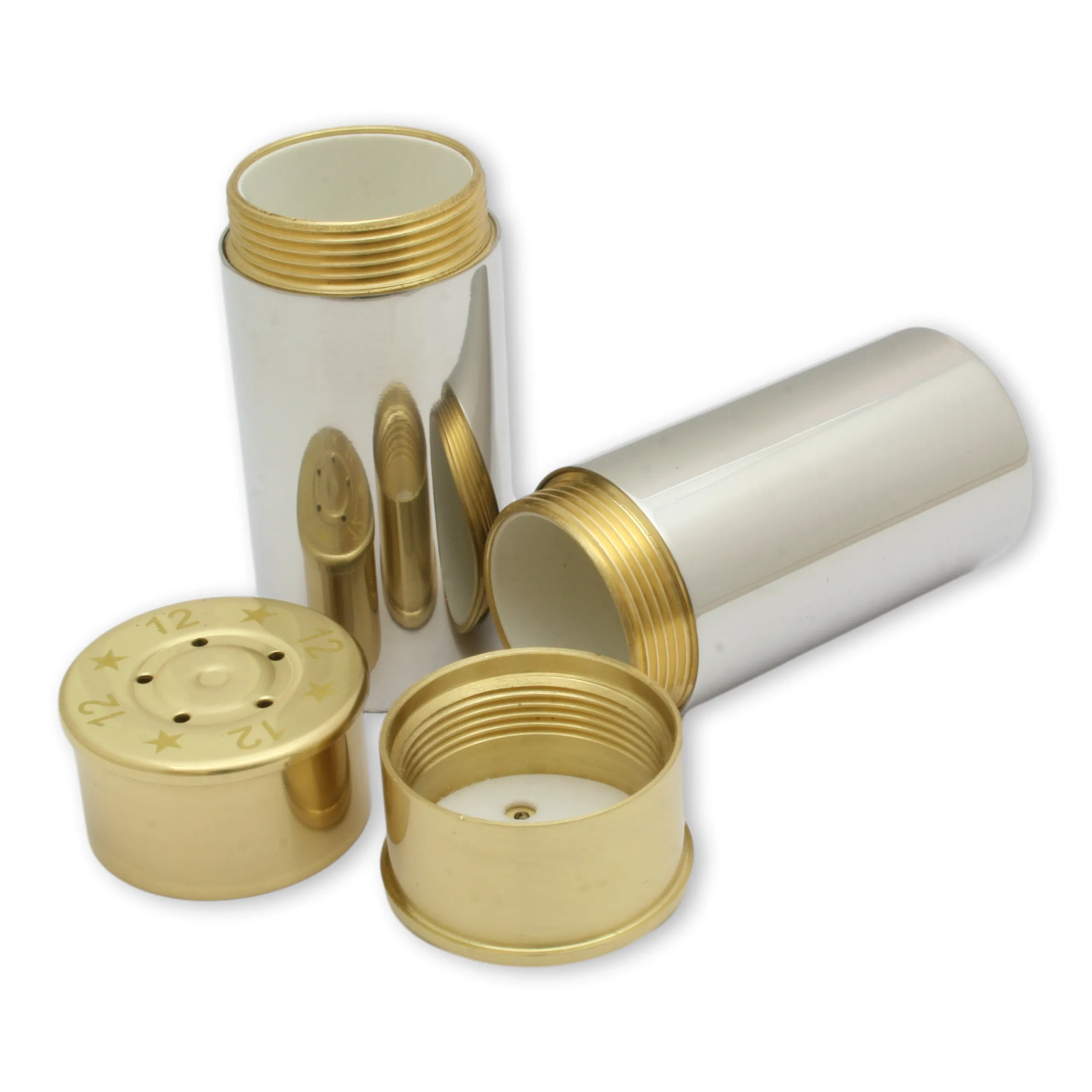 Cartridge Shaped Salt and Pepper Shakers