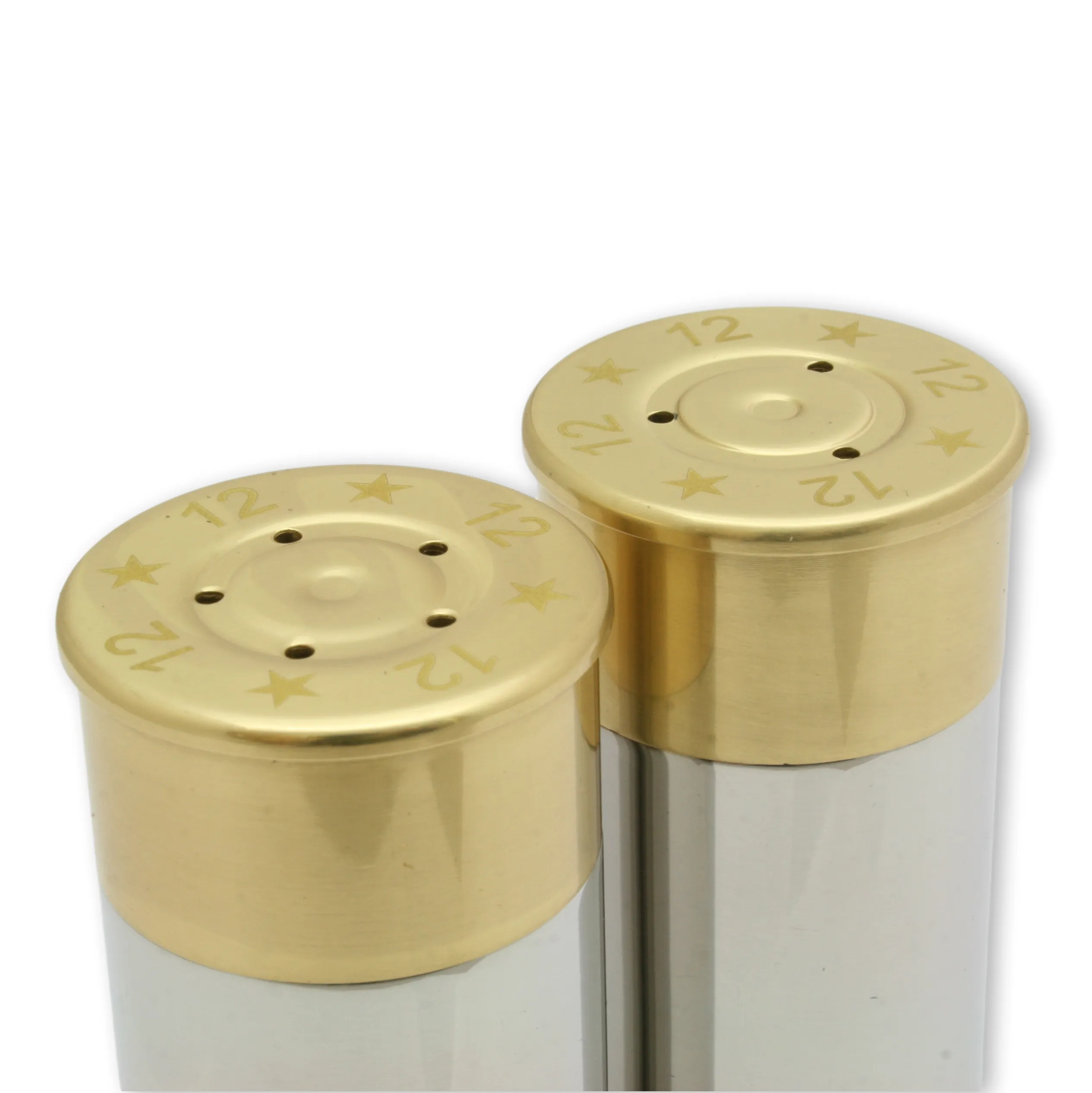 Cartridge Shaped Salt and Pepper Shakers