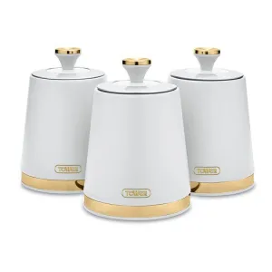 Cavaletto Set Of 3 Canisters - White