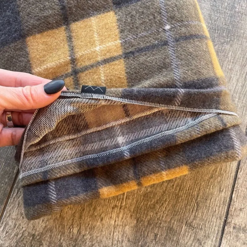 Charcoal Plaid | Kids Throw Blanket