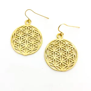 Cheyenne Sphere Pattern Earrings | Gold