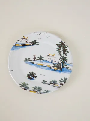 Chinoiserie Landscape Pagoda 1760 Bristol Plate